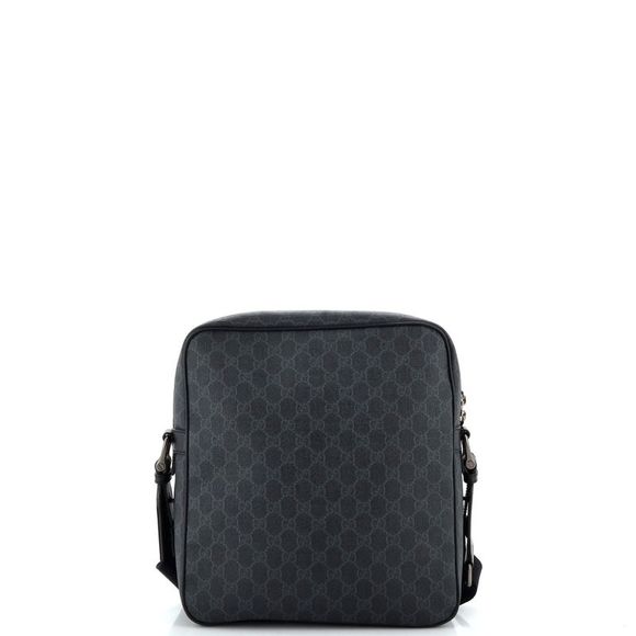 Gucci Front Pocket Messenger Bag GG Coated Canvas Small Black - Picture 3 of 6